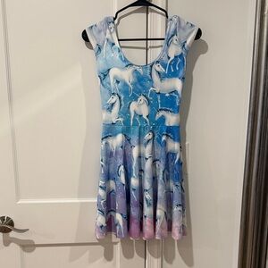 Blackmilk Unicorn Fantasy Dress - Blue and Pink